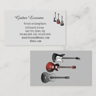 Lärare i Music Guitar Lessons Lärare Lärare Visitkort