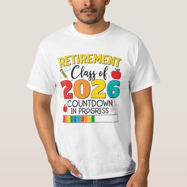Lärare i Pension-klass 2026 T Shirt (Framsida)