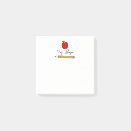 Lärare i Personlig av äpple och penna Post-it Block