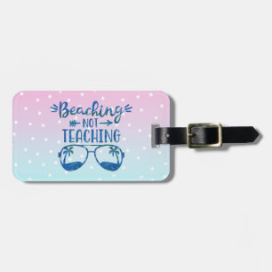 Lärare i Personlig Beach Blue Rosa Ombre Bagagebricka