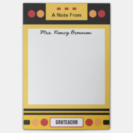 Lärare i Personligen Buss Post-it Block