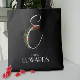 Lärare i Rustit vattenfärgsmonogram E Tygkasse