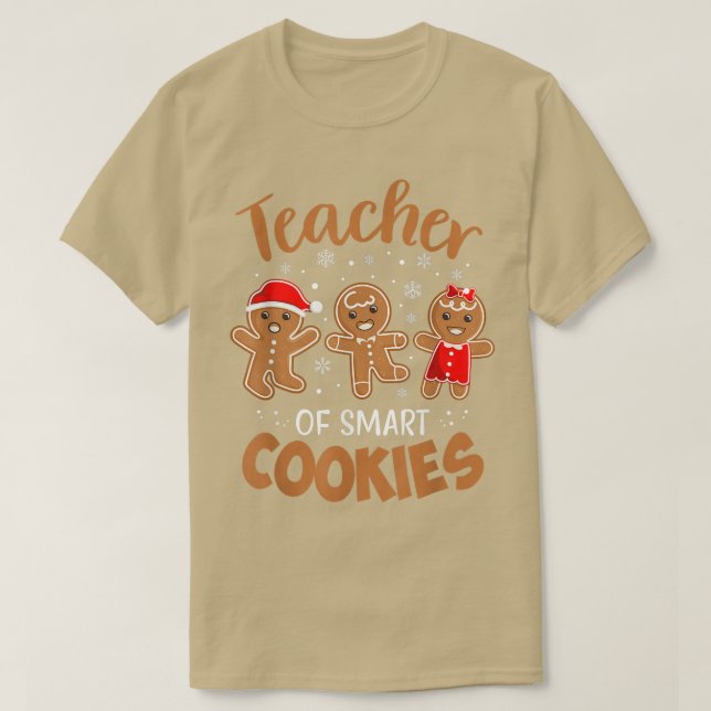 Lärare i Smart Cookies Gingertea jultea T Shirt (Design framsida)