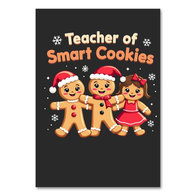 Lärare i Smart Cookies Lärande julingerska Bordsnummer (Framsidan)