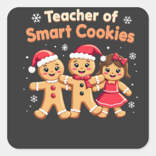 Lärare i Smart Cookies Lärande julingerska Fyrkantigt Klistermärke