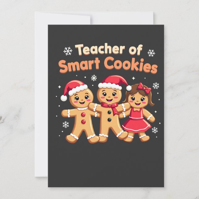 Lärare i Smart Cookies Lärande julingerska Inbjudningar (Framsida)