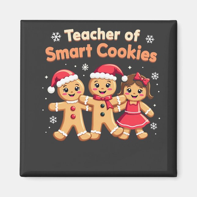 Lärare i Smart Cookies Lärande julingerska Magnet (Framsidan)