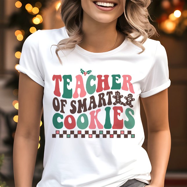 Lärare i Smart Cookies Retro jul T Shirt (Skapare uppladdad)