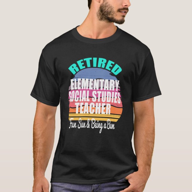 Lärare i Social Retire T Shirt (Framsida)