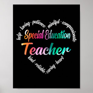 Lärare i Speciellare utbildning Heart Ord Cloud Poster