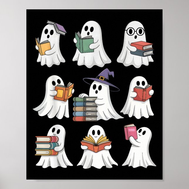 Lärare i Spöken Bok Halloween Poster (Framsidan)