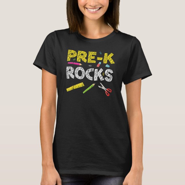Lärare i Sten Back to school T Shirt (Framsida)