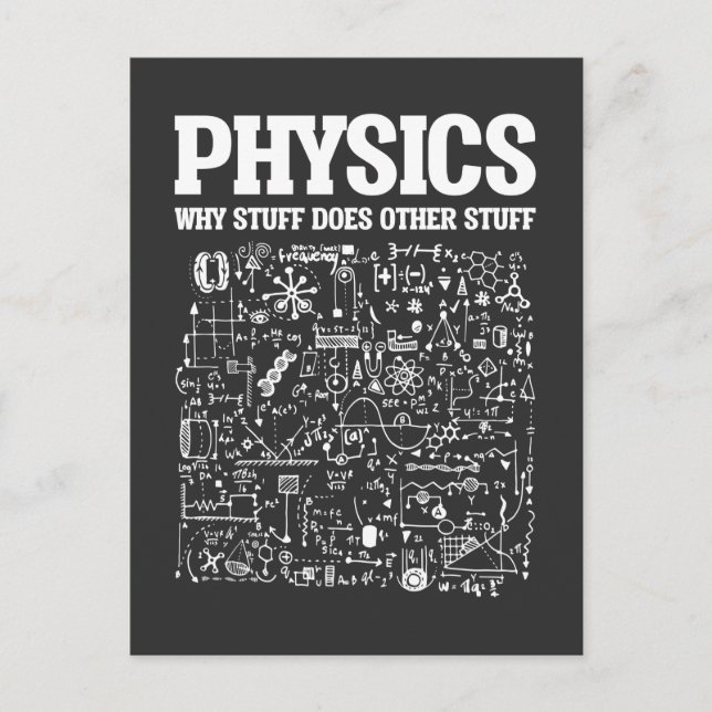 Lärare i Student Physics Science Vykort (Framsida)