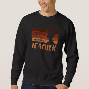 Lärare I Teach Black History Melanin Lång Ärmad Tröja
