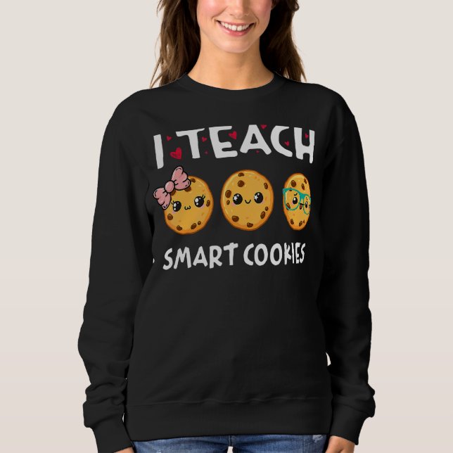 Lärare I Teach Smart Cookies Back to school T Shirt (Framsida)