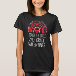 Lärare I Teach Teach 2nd Klass Valentines Da T Shirt