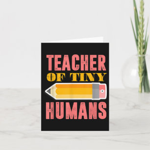 Lärare i Tiny Humans Funny Preschool Kindergarte Kort