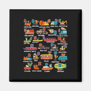 Lärare i Transport Animal Brev Abcs Teacher Magnet
