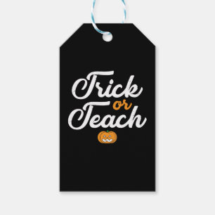 Lärare i Trick eller Teach Halloween Presentetikett