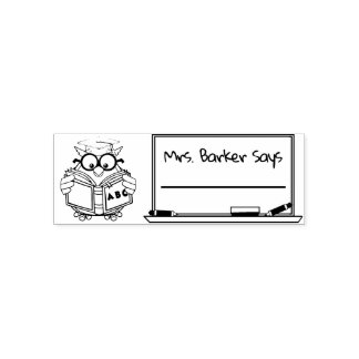 Lärare i Uggla säger Anpassningsbar Rubber Frimärk Självfärgande Stämpel