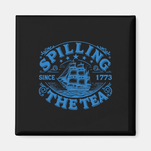 Lärare i USA:s historia Boston Spilling Tea S Magnet (Framsidan)