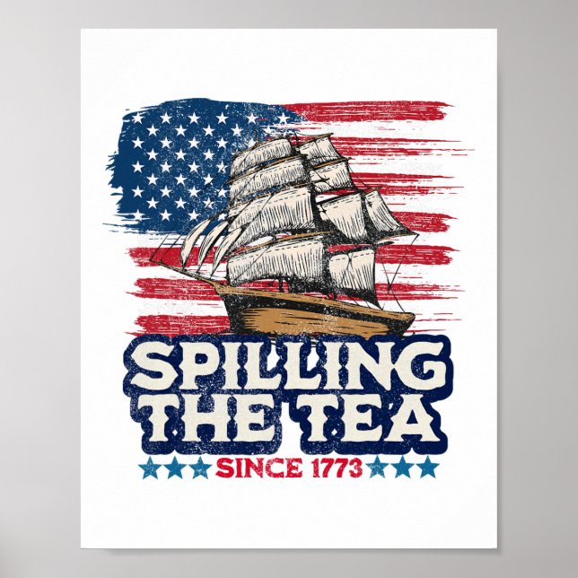 Lärare i USA:s historia Boston Spilling Tea S Poster (Framsidan)