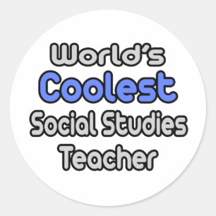 Lärare i världens kolaste Social-studier Runt Klistermärke