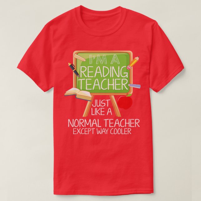 Lärare Im A Reading Teacher T Shirt (Design framsida)