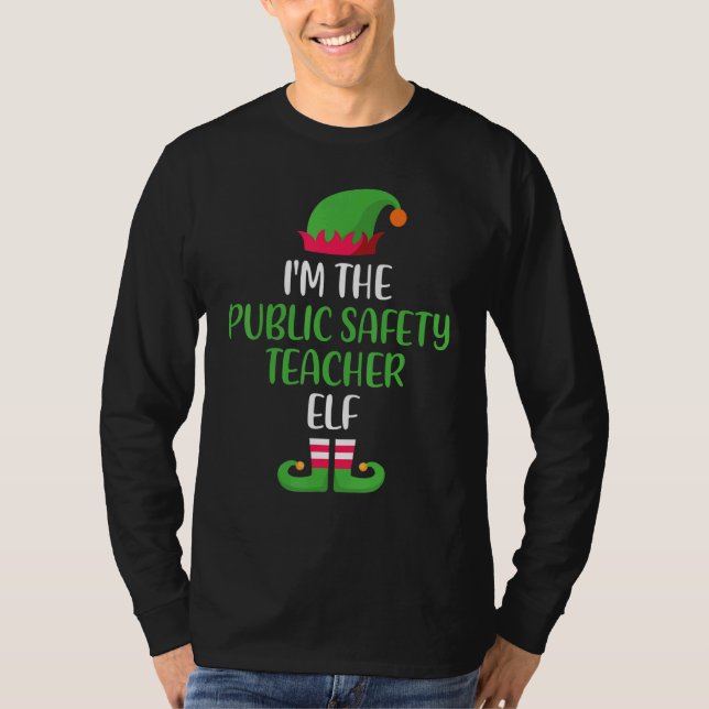 Lärare inom allmän säkerhet Elf-julfamiljen Matchi T Shirt (Framsida)