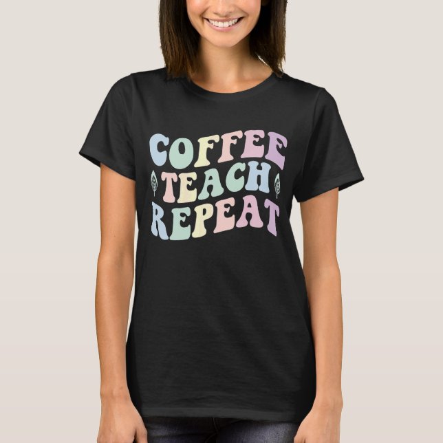 Lärare inom kaffeområdet Repea Retro Groovy T Shirt (Framsida)