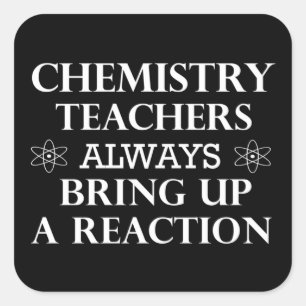 Lärare inom kemi fyrkantigt klistermärke