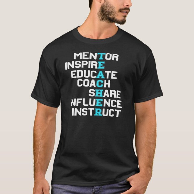 Lärare Inspire Elementary Mitten High School Coll T Shirt (Framsida)