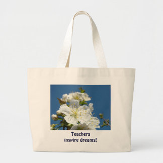 Lärare inspirerar drömmar! Totebags Körsbärsblom Jumbo Tygkasse