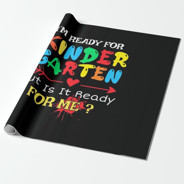 Lärare jag är Redo för Kindergarten Presentpapper (Utrullad)