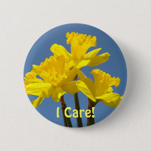 Lärare Jag Bryr Mig! knapp Gula Narcissblommor