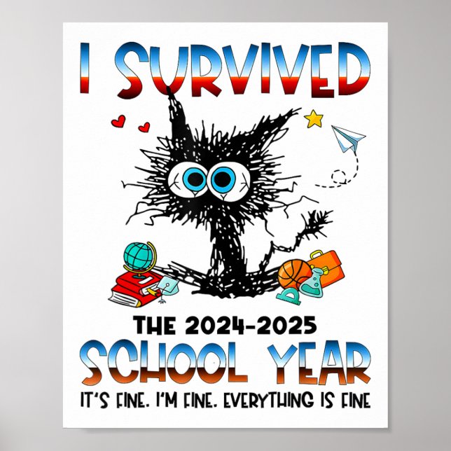Lärare jag Överlevt förra dagen skolåret Poster (Framsidan)