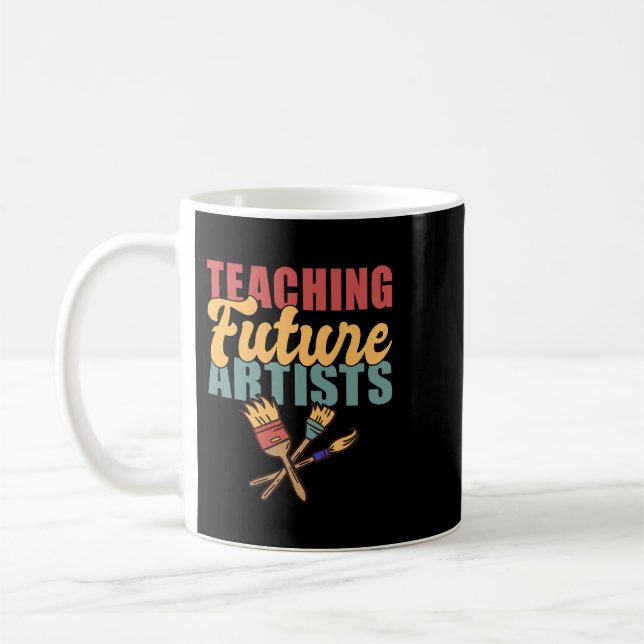 Lärare Job Art Teacher Painter Painter Painting Te Kaffemugg (Vänster)