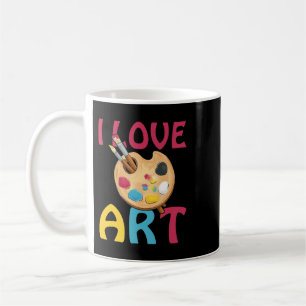 Lärare Job Art Teacher Painter Painter Painting Te Kaffemugg