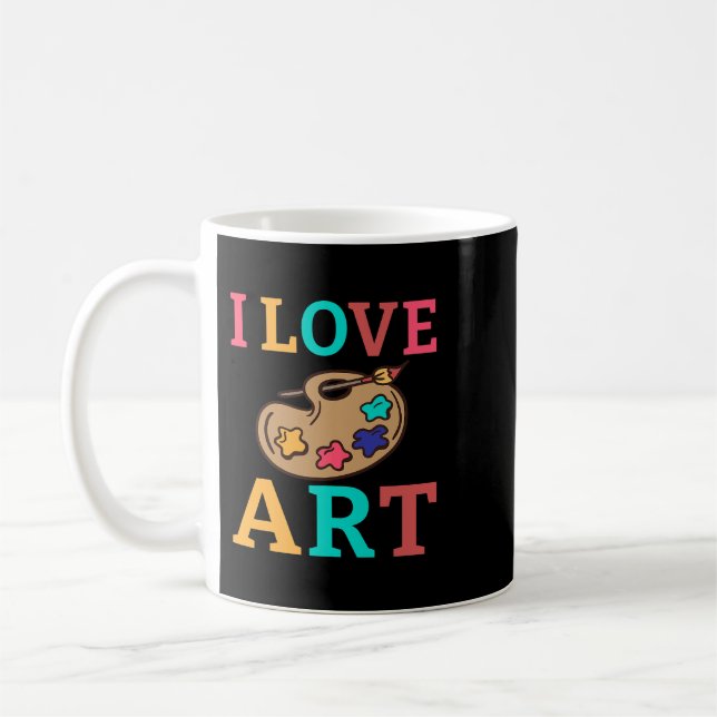 Lärare Job Art Teacher Painter Painter Painting Te Kaffemugg (Vänster)