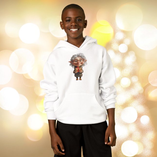 Lärare jul Elf Boy's Hoodie T Shirt (Skapare uppladdad)