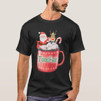 Lärare jul Jultomten Candy cane Rudolph C T Shirt