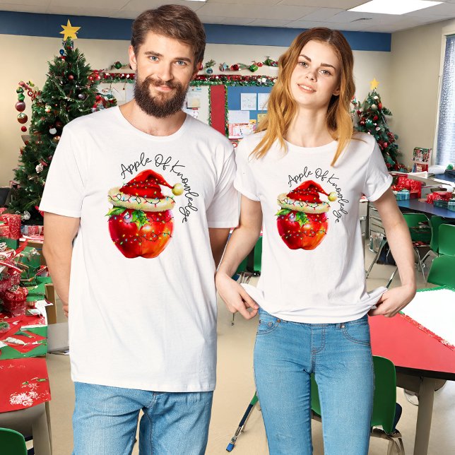 Lärare jultomter | Äpple av kunskap T Shirt (Skapare uppladdad)