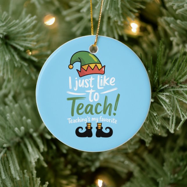 Lärare julundervisning är min favorit julgransprydnad keramik (Träd)
