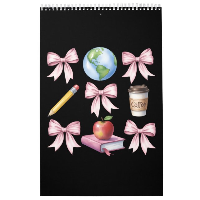 Lärare Kaffe Båge Söt Tacksamhet Gåvor  Kalender (Omslag)