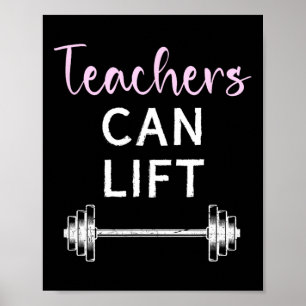 Lärare kan Hiss Funny Weightlift Hiss Workout Poster