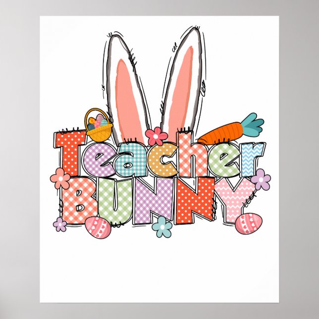 lärare kanin, retro, vintage poster (Framsidan)