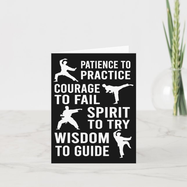 Lärare Karate Student praktice Practice Karate Tra Kort (Framsida)