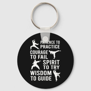 Lärare Karate Student praktice Practice Karate Tra Nyckelring
