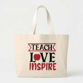 Lärare Kärlek Inspire Jumbo Tygkasse