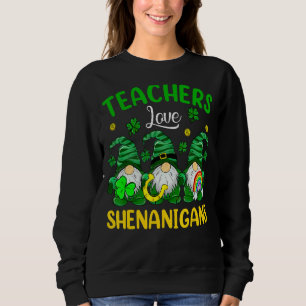 Lärare Kärlek Shenanigans St Patrick Day Tre Gnom T Shirt